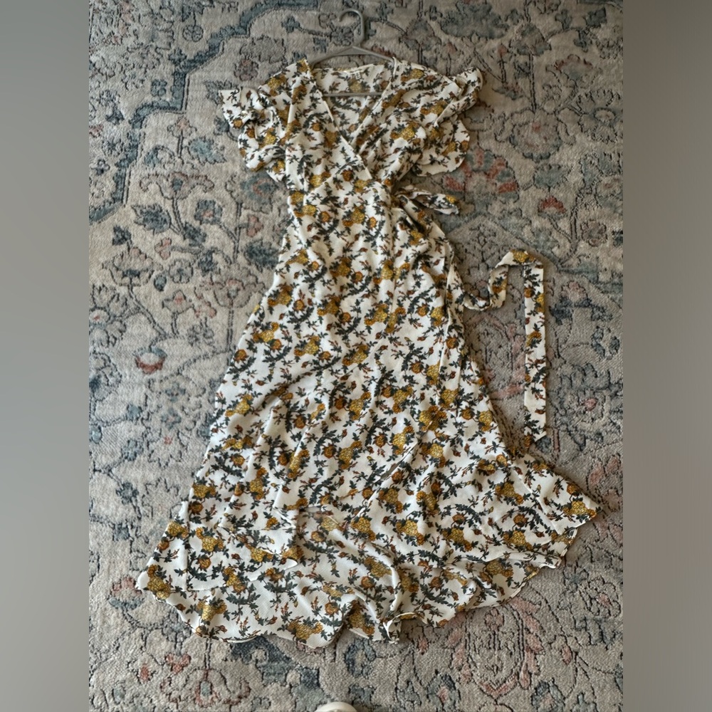 Floral maxi wrap dress